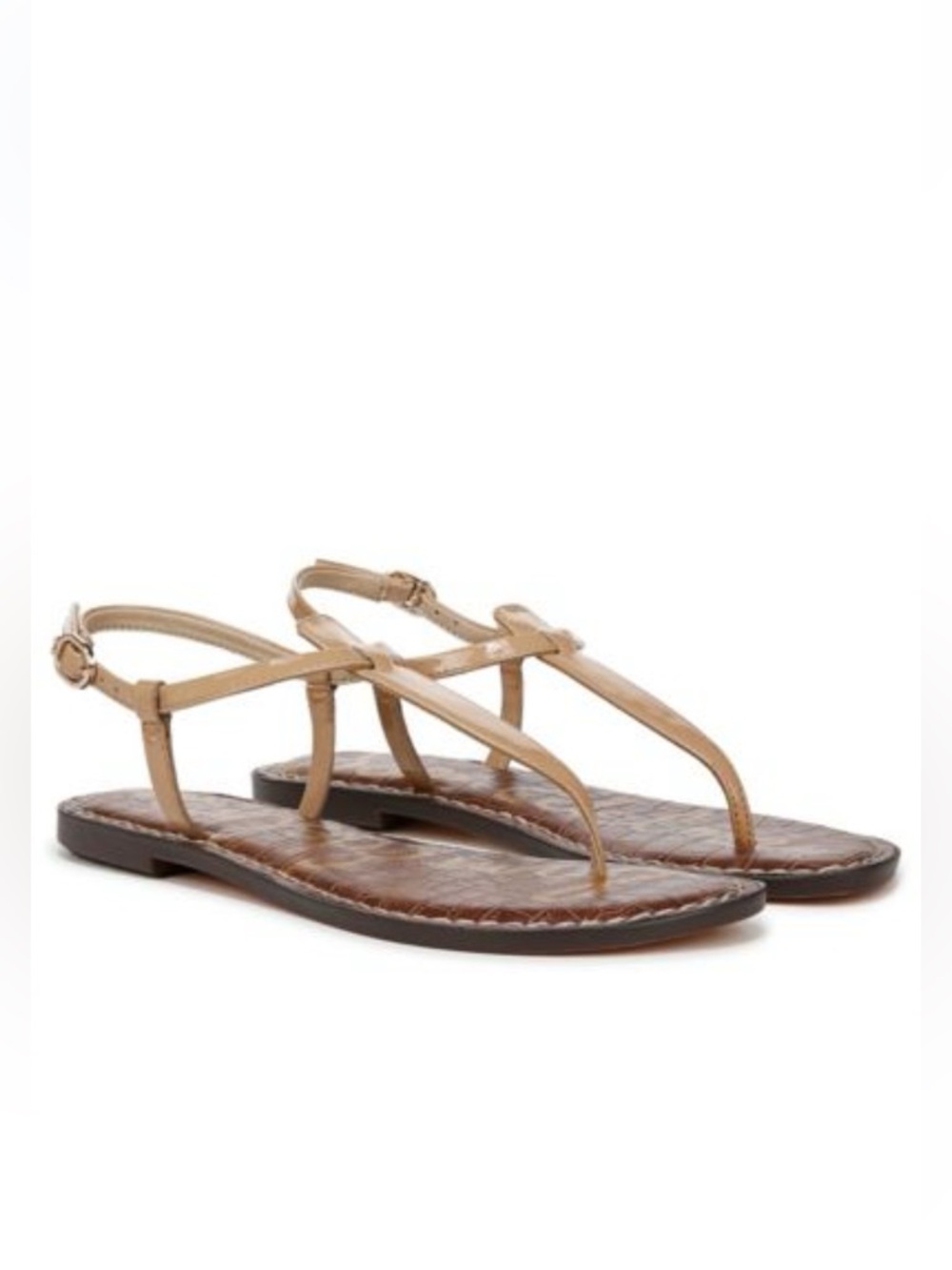 Gigi Thong Sandal - Almond Patent Leather